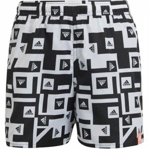 adidas MH AOP SHO Y Chlapecké plavecké šortky, černá, velikost 140