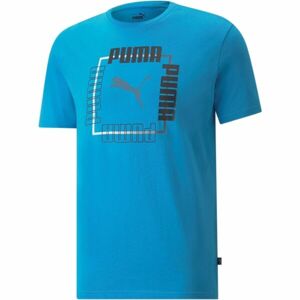 Puma PUMA BOX TEE Pánské triko, modrá, velikost S