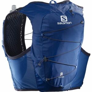 Salomon ACTIVE SKIN 8 SET Běžecká vesta, modrá, velikost L