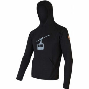 Sensor MERINO UPPER Pánská mikina, černá, velikost XXL