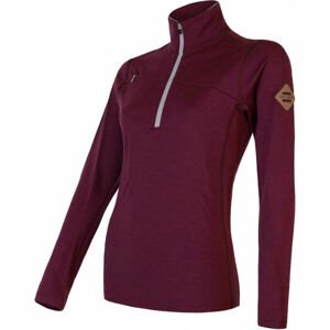 Sensor MERINO UPPER Dámská mikina, vínová, velikost XL