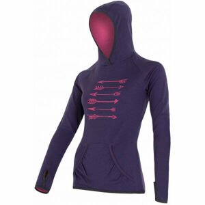 Sensor MERINO UPPER ARROWS Dámská klokanka, fialová, veľkosť S