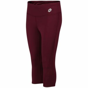 Lotto RUN FIT LEGGINGS Dámské tříčtvrteční legíny, vínová, velikost