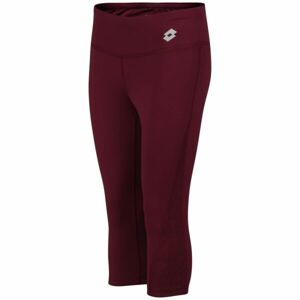 Lotto RUN FIT W LEGGING MID 3 Dámské tříčtvrteční legíny, vínová, velikost XS
