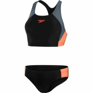 Speedo COLOURBLOCK SPLICE 2PC Dámské dvoudílné plavky, černá, velikost 36