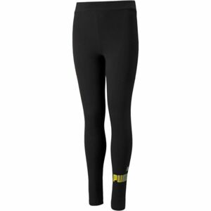 Puma ESSENTIALS+BLEACH LOGO LEGGINGS Dívčí legíny, černá, velikost