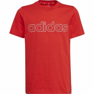 adidas LIN T Chlapecké tričko, červená, velikost 128
