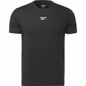 Reebok WOR PIPING TEE Pánské triko, černá, velikost L