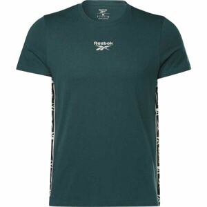 Reebok RI TAPE TEE Pánské triko, zelená, velikost L