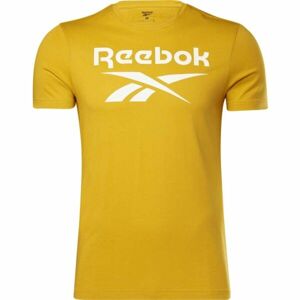 Reebok RI BIG LOGO TEE Pánské triko, žlutá, velikost L
