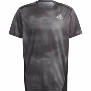 adidas OWN THE RUN TEE Pánské sportovní triko, tmavě šedá, veľkosť XL