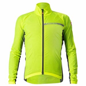 Castelli SQUADRA STRETCH Pánská větrovka na kolo, reflexní neon, velikost L