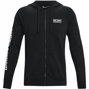 Under Armour RIVAL FLEECE CHROMA FZ HD Pánská mikina, černá, veľkosť XXL