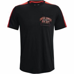 Under Armour ATHLETIC DEP T POCKET Pánské tričko s krátkým rukávem, černá, velikost