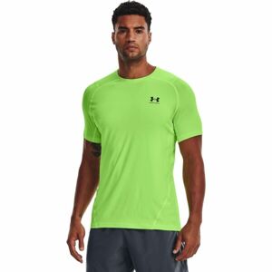 Under Armour HEATGEAR Pánské triko s krátkým rukávem, světle zelená, velikost