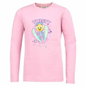 LOONEY TUNES TWEETY JERSEY Dětské triko s dlouhým rukávem, růžová, velikost