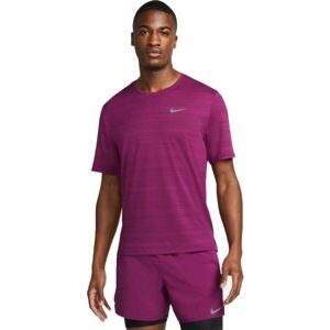 Nike DRI-FIT MILER Pánské běžecké tričko, vínová, veľkosť L