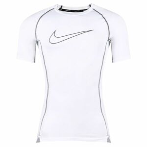 Nike PRO DRI-FIT Pánské funkční tričko, bílá, velikost XXL