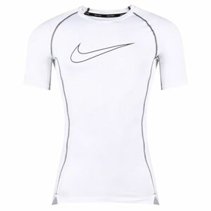 Nike M NP DF TIGHT TOP SS Pánské funkční tričko, bílá, velikost S