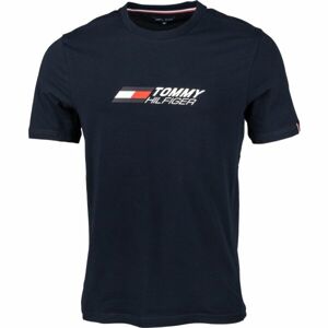 Tommy Hilfiger ESSENTIALS BIG LOGO S/S Pánské triko, tmavě modrá, veľkosť M
