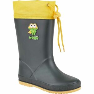 Coqui RAINY COLLAR FUR Dětské holínky, černá, velikost 29