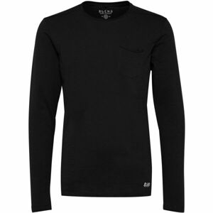 BLEND T-SHIRT L/S Pánské triko s dlouhým rukávem, černá, velikost L