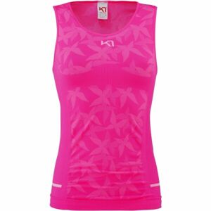 KARI TRAA BUTTERFLY TOP Dámské bezešvé tílko, růžová, velikost L/XL