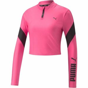 Puma FIT EVERSCULPT 1/4 ZIP Dámský top, růžová, velikost M