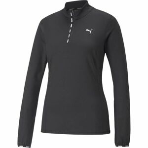 Puma PUMA STRONG 1/4 ZIP TEE Dámské triko, černá, veľkosť L