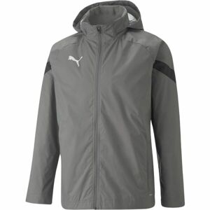 Puma TEAMFINAL ALL WEATHER JACKET Pánská fotbalová mikina, tmavě šedá, velikost S