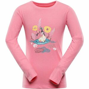 NAX DERANO Dětské bavlněné triko, růžová, velikost 104-110