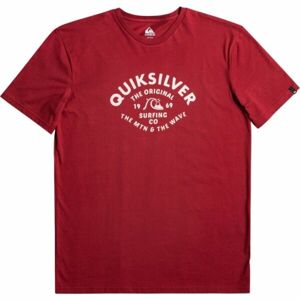 Quiksilver SCRIPT TALK FRONT SS Pánské triko, vínová, velikost XL