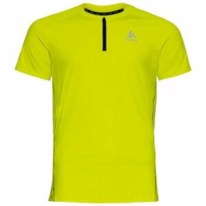 Odlo AXALP TRAIL T-SHIRT CREW NECK S/S 1/2 ZIP Pánské tričko, žlutá, velikost M