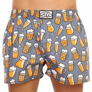 Styx MEN'S BOXERS SHORTS CLASSIC RUBBER Pánské trenky, šedá, velikost S
