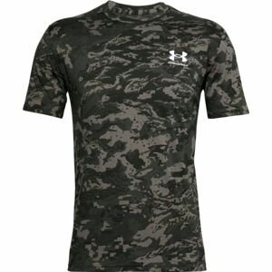 Under Armour ABC CAMO Pánské triko, tmavě zelená, velikost