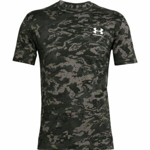 Under Armour ABC CAMO Pánské triko, tmavě zelená, velikost S