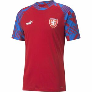 Puma FACR PREMATCH JERSEY TEE Pánské fotbalové triko, červená, velikost