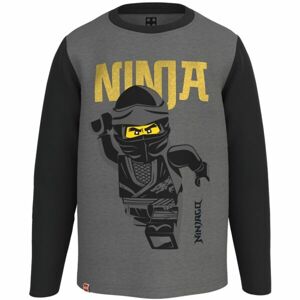 LEGO® kidswear T-SHIRT L/S Chlapecké tričko s dlouhým rukávem, tmavě šedá, veľkosť 140