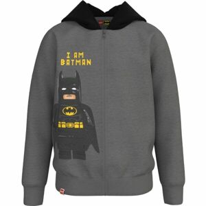 LegoWear CARDIGAN W. HOOD Chlapecká mikina, tmavě šedá, velikost 110