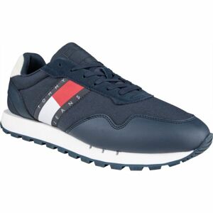 Tommy Hilfiger RETRO LEATHER TJM RUNNER Pánská volnočasová obuv, tmavě modrá, veľkosť 42