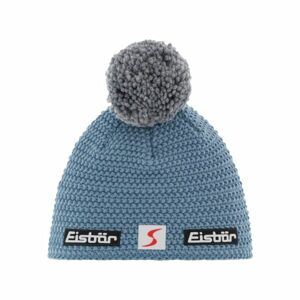 Eisbär JAMIE Zimní čepice s bambulí, modrá, veľkosť UNI