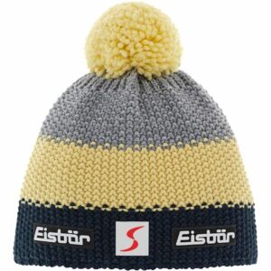 Eisbär STAR POMPON Zimní čepice s bambulí, žlutá, veľkosť UNI