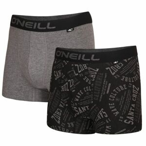 O'Neill ROUND LOGO PLAIN 2-PACK Pánské boxerky, tmavě šedá, veľkosť XL