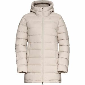 Odlo W ASCENTN-THERMIC HOODED JACKET INSULATED Dámský péřový kabát, béžová, veľkosť L