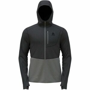 Odlo PERFORMANCE WOOL X-WARM HOODY Pánská mikina, tmavě šedá, velikost XXL