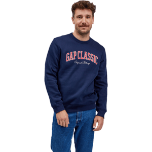 GAP V-INTX LOGO FASHION CREW Pánská mikina, tmavě modrá, velikost XXL