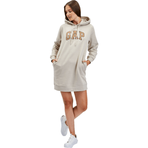 GAP HOODIE DRESS Dámské mikinové šaty, béžová, velikost XS